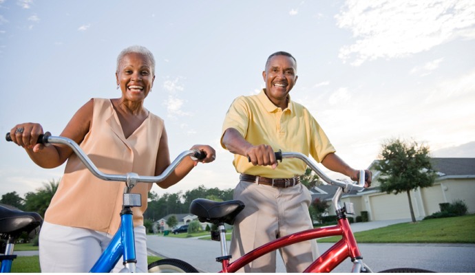 Couple Riding Bikes